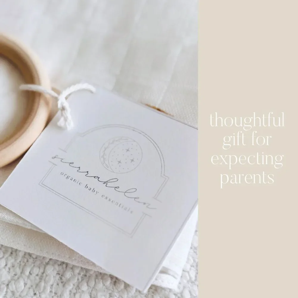 Organic Lovey With Wooden Ring December Birth Flower Baby Gift Teething Blanket